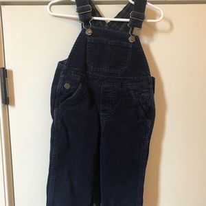 Janie and Jack Navy Corduroy Overalls